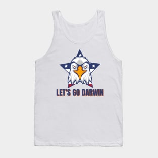 Let's Go Darwin Eagle Patriotic Freedom Funny Political Design Tank Top